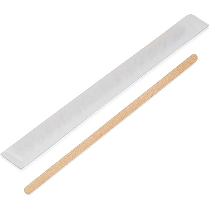 Размешиватель деревянный, 17,8 см, в индивидуальной упаковке, 250 шт/упак - 2