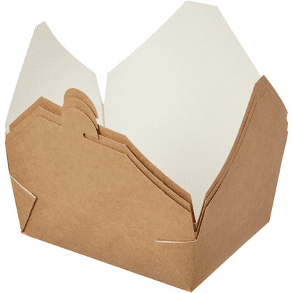 Контейнер бумажный, 950 мл, Fold Box, 170/135х155/120х50, 40 шт, крафт
