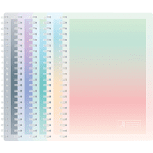 Блокнот "Deli", А5, 60 листов, в линейку, градиент ассорти