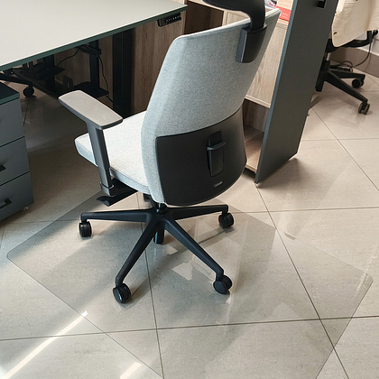 Коврик напольный защитный под кресло 1200x900x2 мм, прозрачный - 5