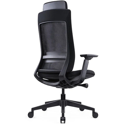 Кресло компьютерное SitZone E-VL002A, сетка, ткань, пластик, черный - 4