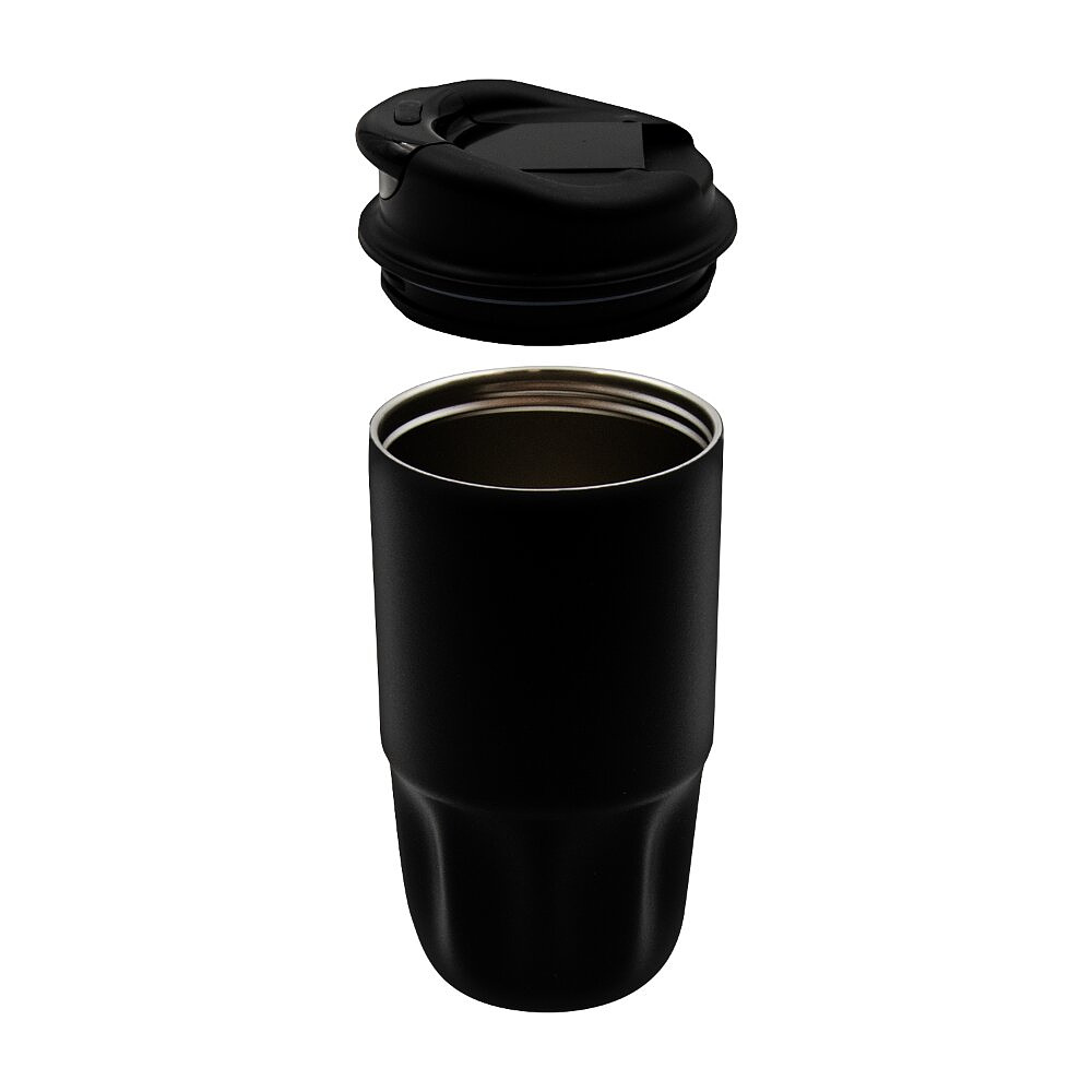 Стакан термический "Groove", металл, 450 мл, черный - 2