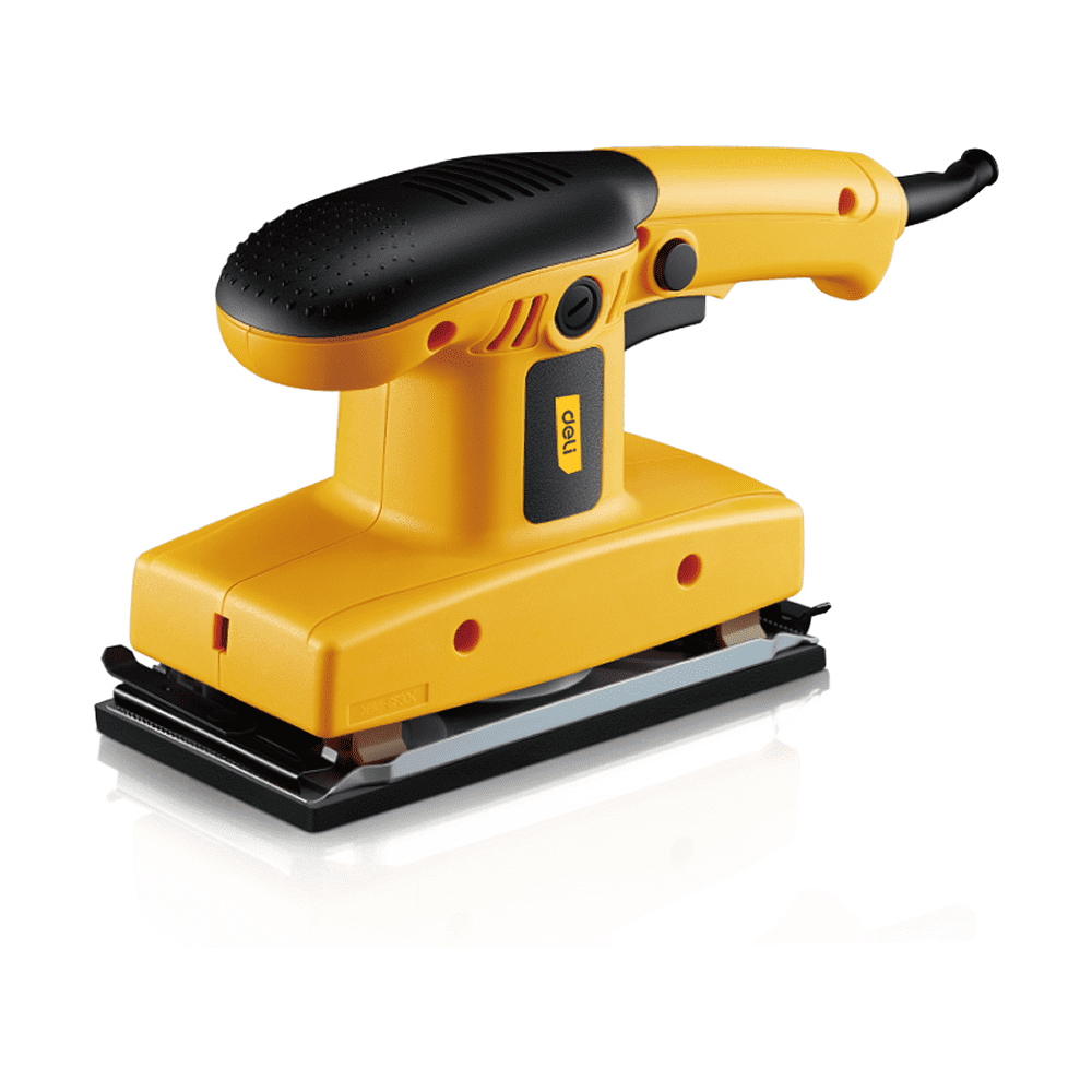 Шлифмашина плоскошлифовальная Deli YS EDL-SG180-E2 сетевая, 220 В, 50 Гц, 93х185 мм, 300 Вт, коробка, желтая