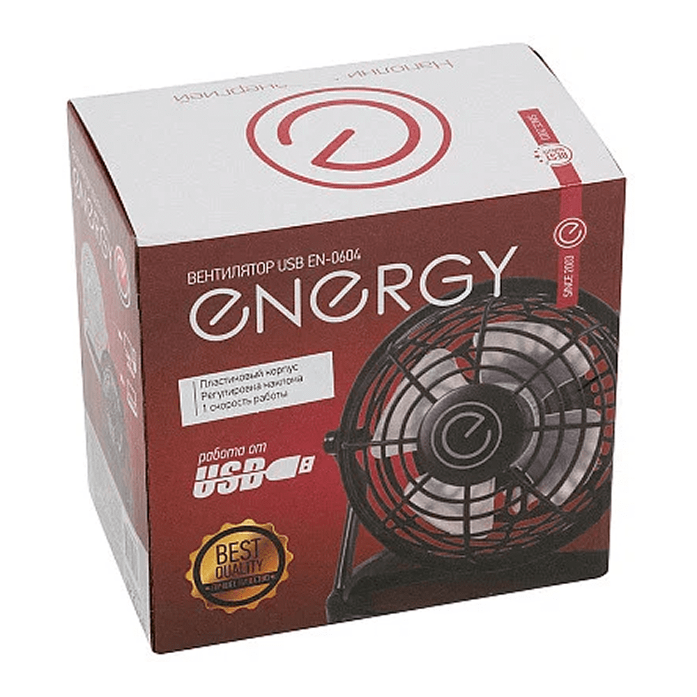 Электровентилятор настольный Energy EN-0604 USB, белый - 3