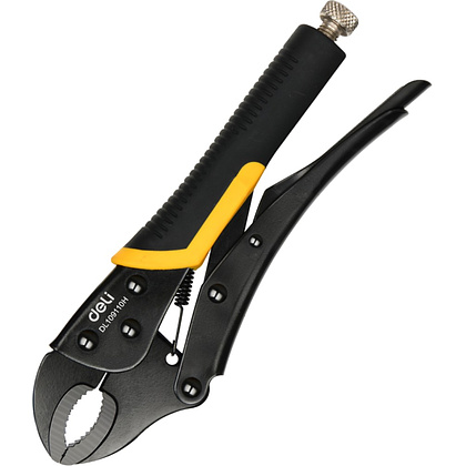 Клещи зажимные "Deli", 250 мм, черный, серый