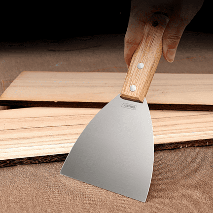 Шпатель Deli YS DL-HD3C, нержавеющий, 75 мм, деревянная рукоятка - 2