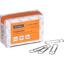 Скрепки овальные "OfficeSpace", 28 мм