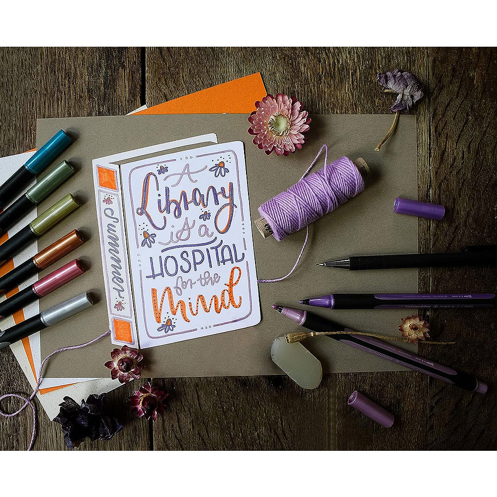 Набор ручек капиллярных Schneider "Paint-It 020", 8 шт, ассорти металлик - 4