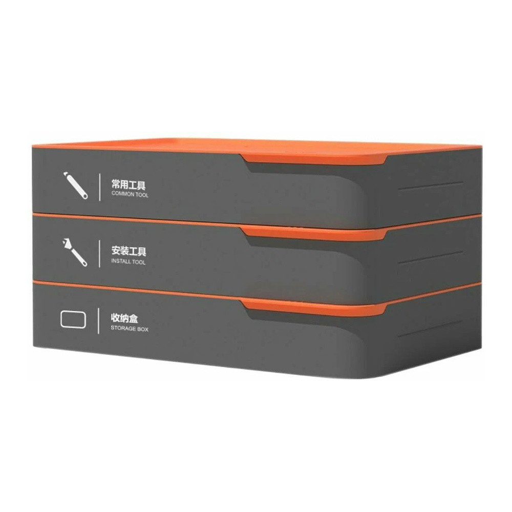 Набор ручного инструмента Deli HS H1001-ADE, 15 предметов, бокс, Soft Touch, оранжевый - 3