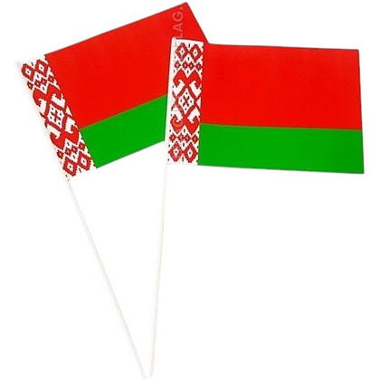 Флажок бумажный "Республика Беларусь", 10х20 см, с палочкой