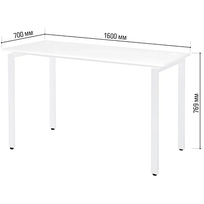 Стол письменный Millwood Лофт Сиэтл (ДТ-5), 1600х700 мм, белый - 12
