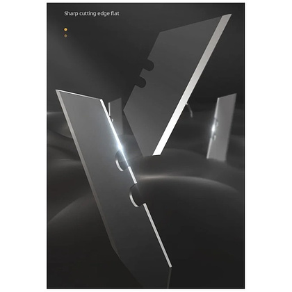 Нож строительный Deli HS EHT4008, 135x30 мм, трапеция, Soft Touch, черный - 5