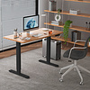 Стол с электроприводом WellDesk Prime 1300x675х18 черный/дуб термо черно-коричневый (9191461+9178193) - 3