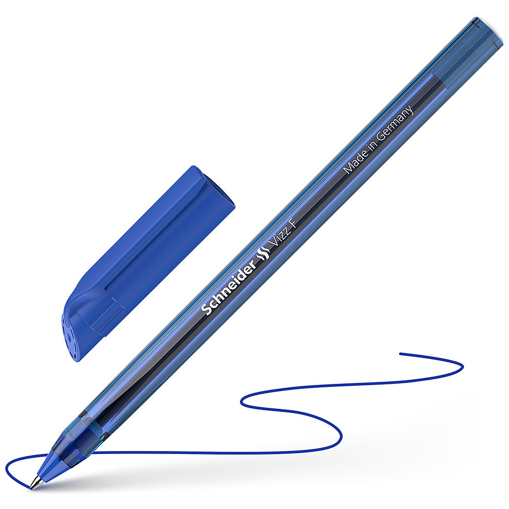 Ручка шариковая "Schneider Vizz F", 0.8мм, синий, стерж. синий - 2