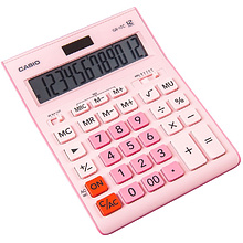 Калькулятор настольный Casio "GR-12", 12-разрядный, розовый