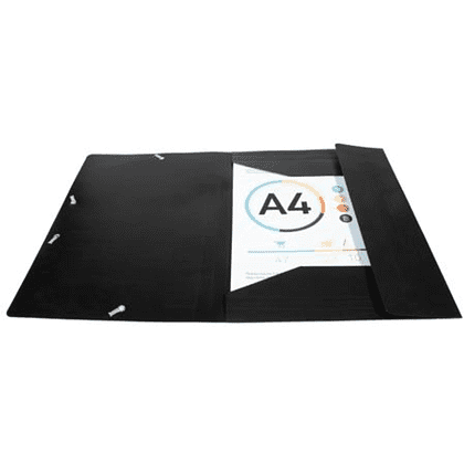 Папка на резинках "Exacompta", A4, 15 мм, полипропилен, черный - 3