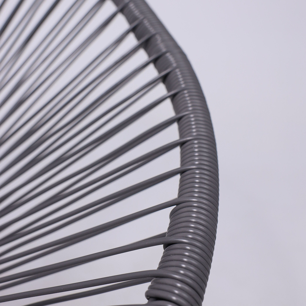 Кресло садовое AksHome RIMINI, искусственный ротанг, серый - 11