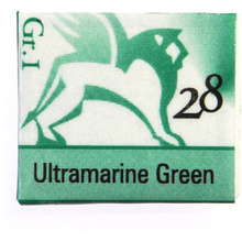 Краски акварельные "Renesans", 28 зеленый ультрамарин, кювета