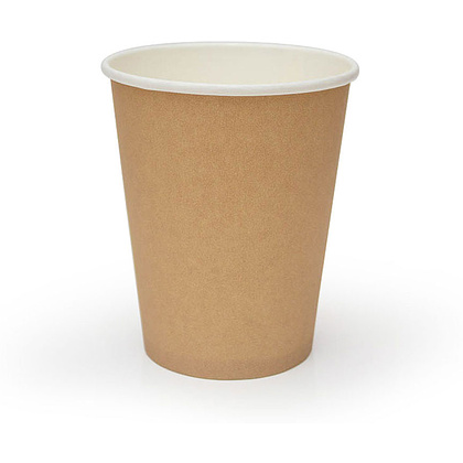 Стакан картонный, 300 мл, 1 слой, 50 шт/упак, крафт