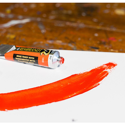 Краски масляные "Rembrandt", 317 прочный красный средний, 15 мл, туба - 3