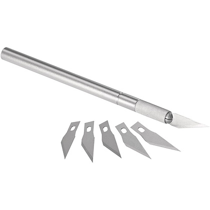 Нож для макетирования "Cutting knife", 5 сменных лезвий - 2