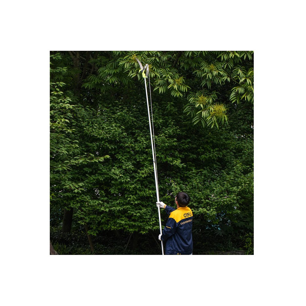 Высоторез-сучкорез с секатором штанговый DELI DL580512, серебристый, зеленый - 8