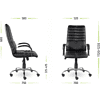 Кресло для руководителя "UTFC Гелакси В", хром, натуральная кожа  - 6