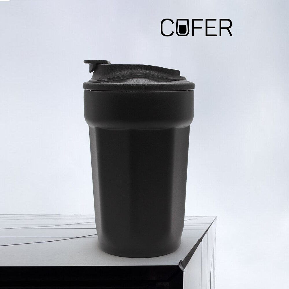 Стакан термический "Tedge" с ремешком, металл, 400 мл, черный - 4