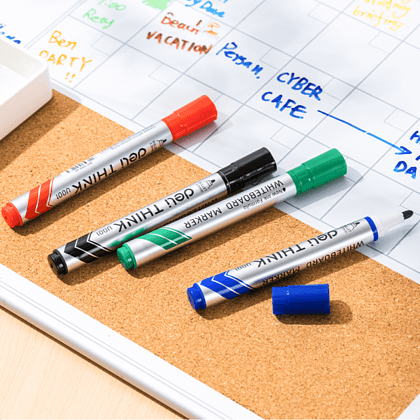 Набор маркеров для досок "Think", 4 шт, ассорти - 5