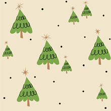 Бумага декоративная в рулоне "Spruce. Елки", 1х0.7 м, бежевый