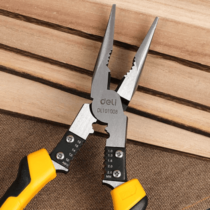Длинногубцы Deli YS EDL101008, многофункциональные, 220 мм, комбинированные - 5