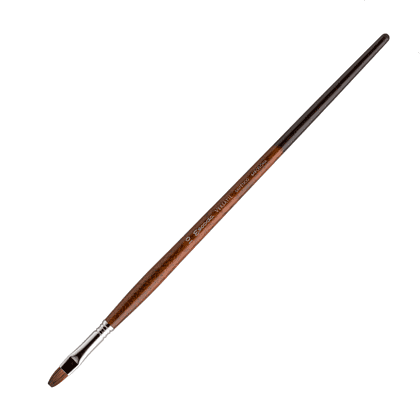 Кисть "Escoda Versatil Brush L/H", синтетика, темно-коричневый, плоская, №10