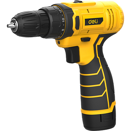 Аккумуляторная дрель-шуруповерт Deli YS EDL-DZ12-5A2 12 В, 30 Нм, 1 АКБ, 2 Ач, кейс - 2