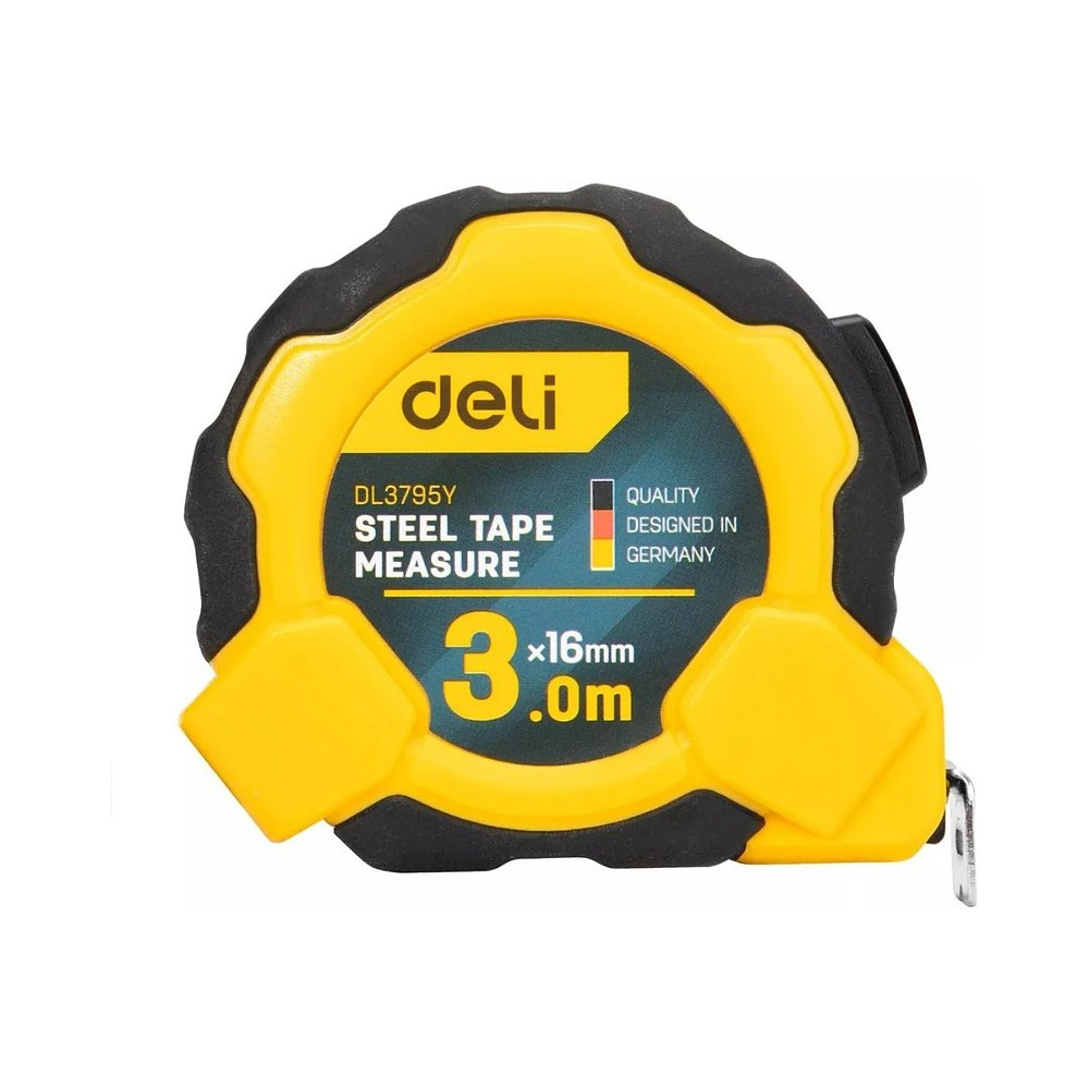 Рулетка Deli YS EDL3795, 3 м х 16 мм, желтый, черный - 12