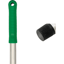 Ручка для МОПа алюминиевая с резьбой, 140см, d=23мм, зеленый