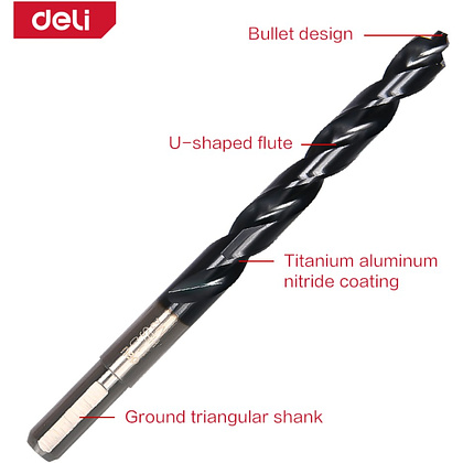 Сверло по металлу Deli RS EDH-MHZ120-E4, 12.0 мм, DIN 338, HSS-TiN - 3