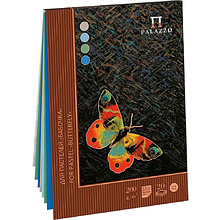 Планшет для пастелей «Бабочки», А2, 200 г/м2, 20 листов, 4 цвета
