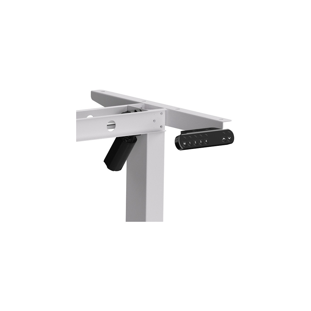 Стол с электроприводом WellDesk Basic 1200x675х18 белый/дуб стирлинг (9191460+9197777) - 5