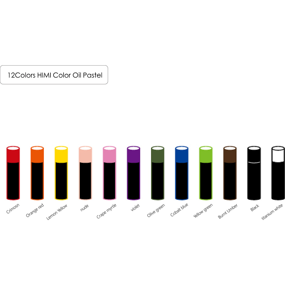 Пастель масляная "Himi Miya", 12 цветов - 7