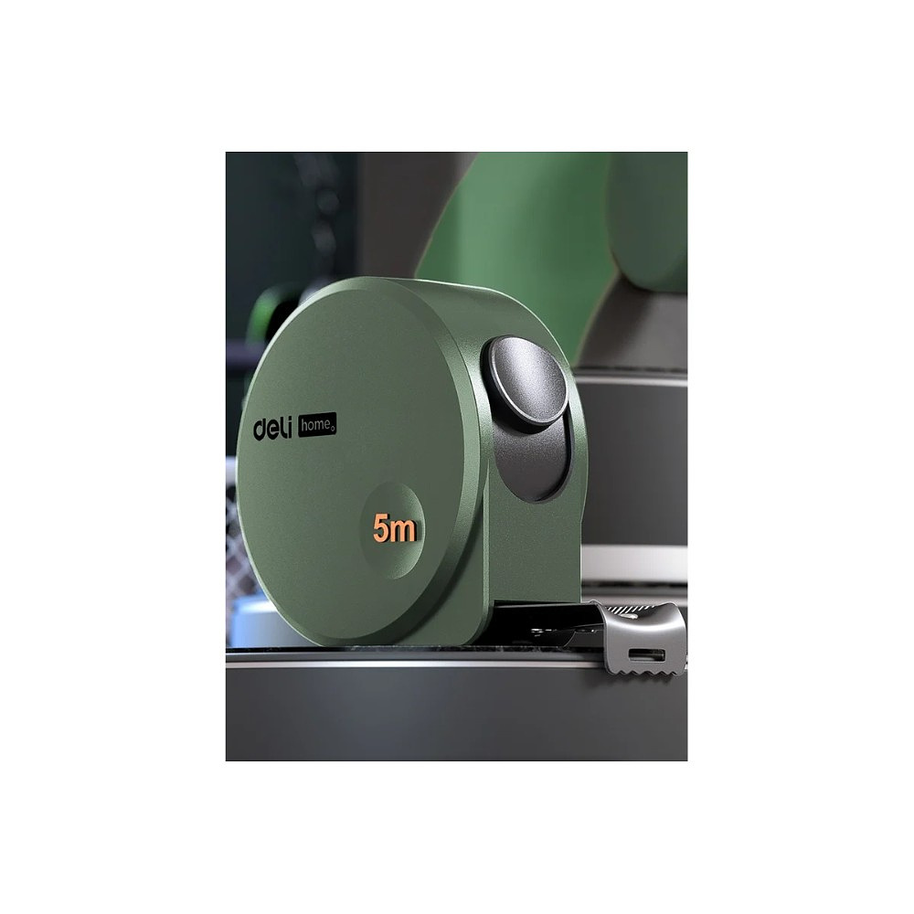 Рулетка Deli HS HT8519L, 5 м х 19 мм, Soft Touch, зеленый - 6
