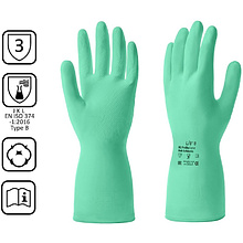 Перчатки латексные HQ Profiline, р-р L, с х/б покрытием, зеленый