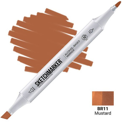 Маркер перманентный двусторонний "Sketchmarker", BR11 горчица