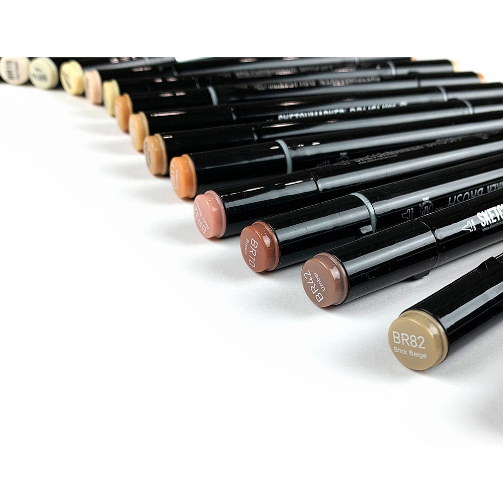 Маркер перманентный двусторонний "Sketchmarker Brush", Y95 ванильный - 3