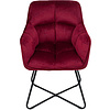 Кресло AksHome FLORIDA, велюр, бордовый, металл черный - 2