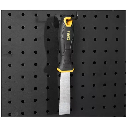 Шпатель нержавеющий Deli YS EDL-HD1, 25 мм, ручка 2K, черный, желтый - 4