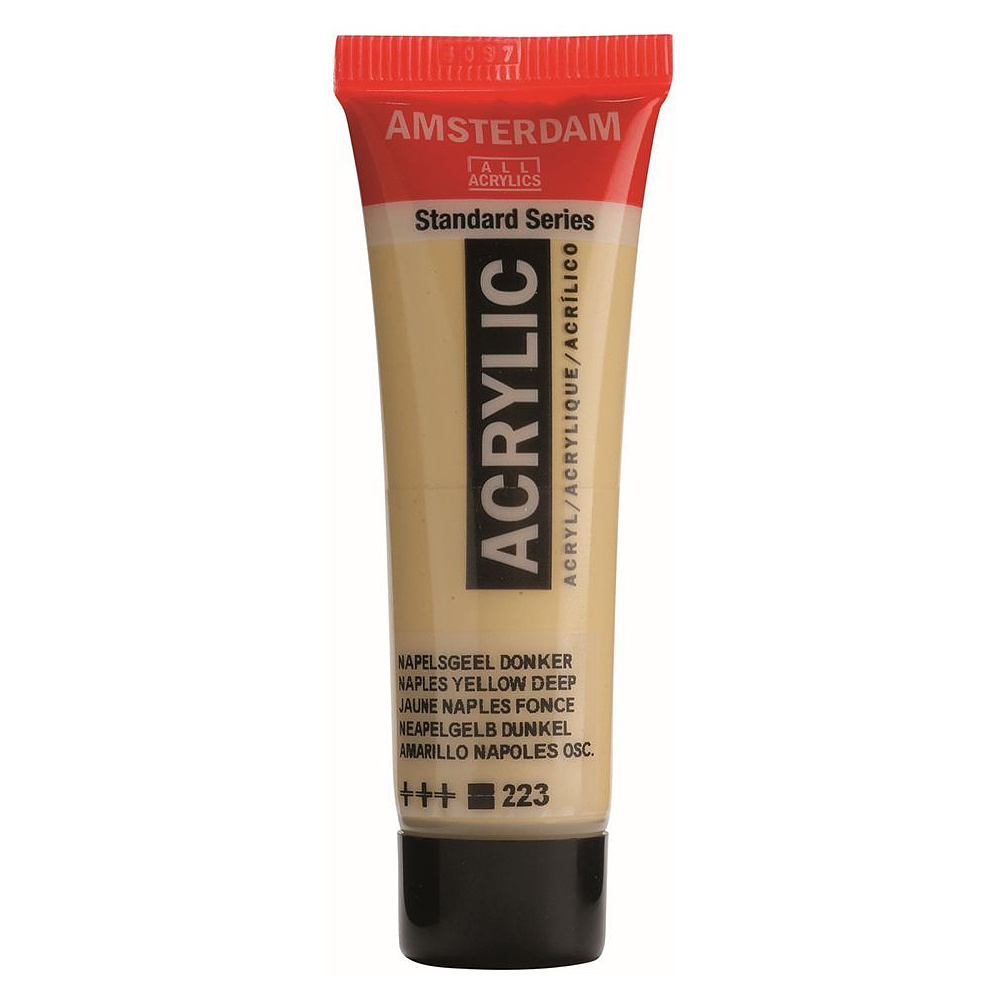 Краски акриловые "Amsterdam", 223 неаполитанский желтый темный, 20 мл, туба