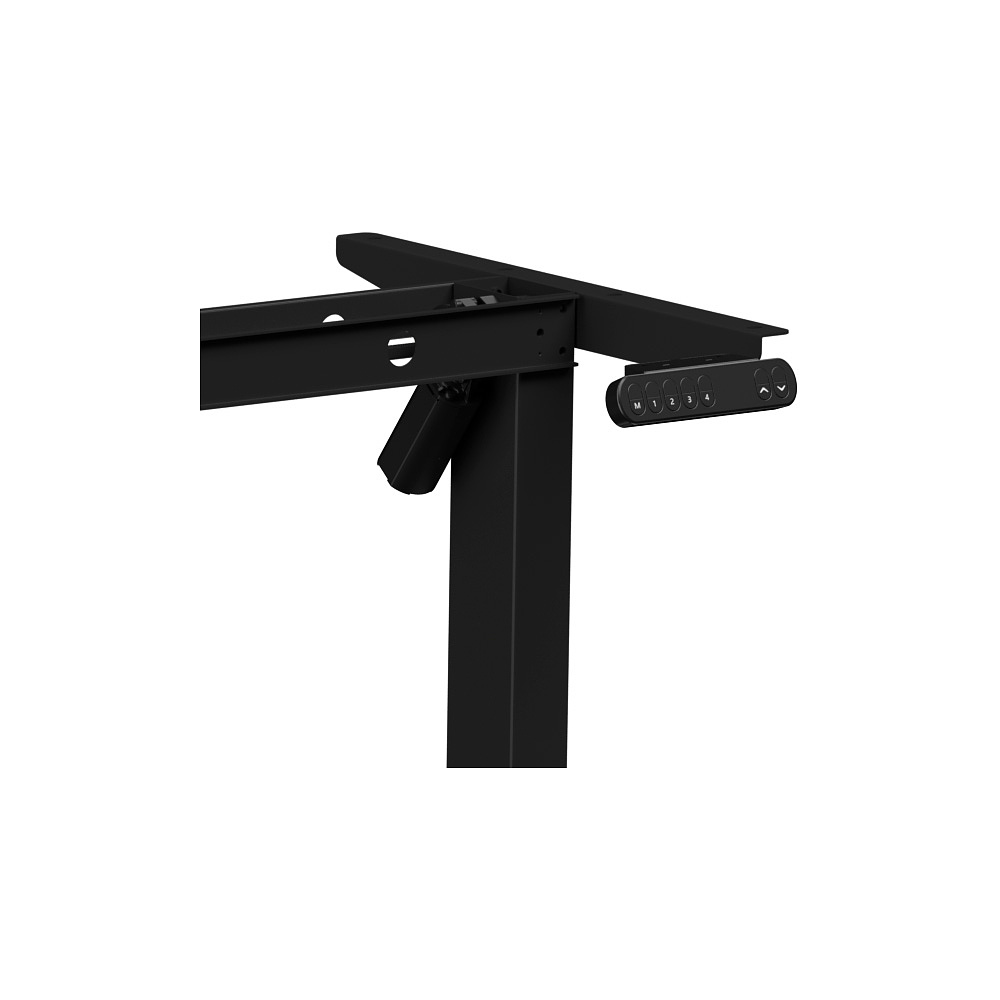 Стол с электроприводом WellDesk Basic 1300x675х18 черный/сосна аланд полярная (9191456+9072455) - 3
