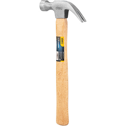 Молоток-гвоздодер Deli YS EDL5250, 0,5 кг, деревянная рукоятка - 2