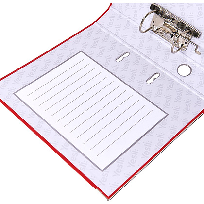 Папка-регистратор "Yesli:", А4, 75 мм, ПВХ Эко, красный - 9