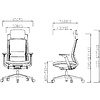 Кресло компьютерное SitZone E-VL002A, сетка, ткань, пластик, черный - 6